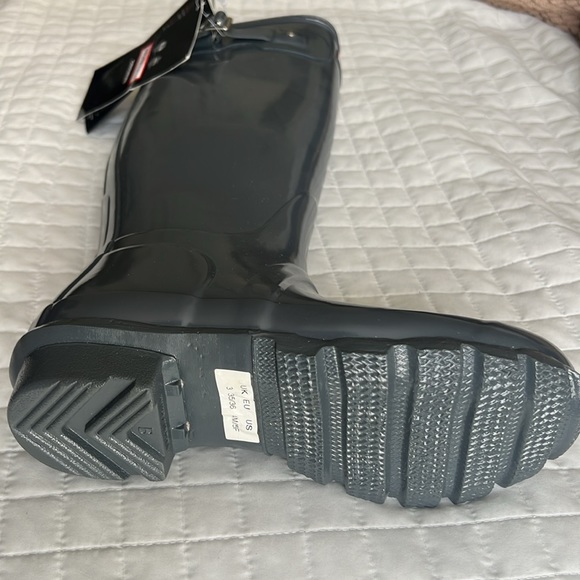 Hunter boots original tall rain grey size 5 - Picture 4 of 8